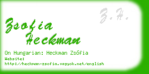 zsofia heckman business card