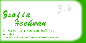 zsofia heckman business card